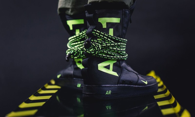 Sf air force 1 2024 high black and yellow